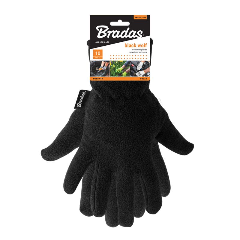 Флисовые защитные перчатки BLACK WOLF, размер 10, RWPBW10
