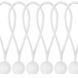 Эластичный резиновый шнур с шариком, 15см, 10шт, BUNGEE CORD BALL, BCB-0515WH-B