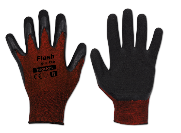 Перчатки защитные FLASH GRIP RED латекс, размер 8, RWFGRD8