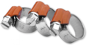 Хомут черв'ячний, FORCE, ORANGE, W1, 11-18мм, DB 11-18/9PB