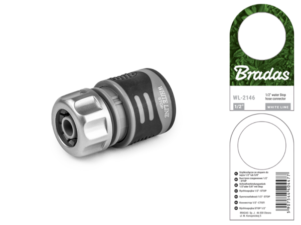 WHITE LINE Конектор 1/2" - STOP TPR, WL-2146