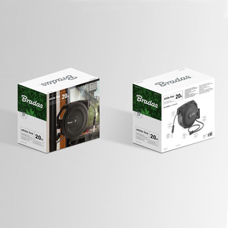 Котушка автоматична зі шлангом 1/2" 50м та аксесуарами WHITE LINE, WL-W7B50