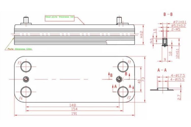 Теплообменник ГВС Beretta CITY, Super Exclusive CAI/CSI, Mynute 28 kW R8037 (14 пластин)