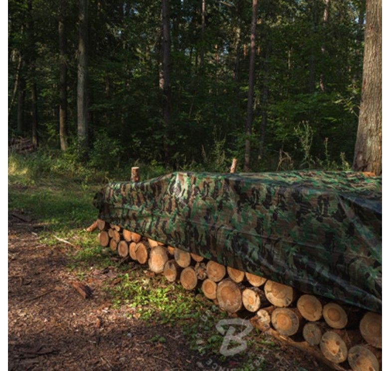 Тент камуфляж CAMOforest, 8х12м, 90 г/м&sup2;, PLCF908/12