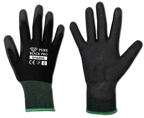 Перчатки защитные PURE BLACK PRO полиуретан, размер 11, RWPBCP11