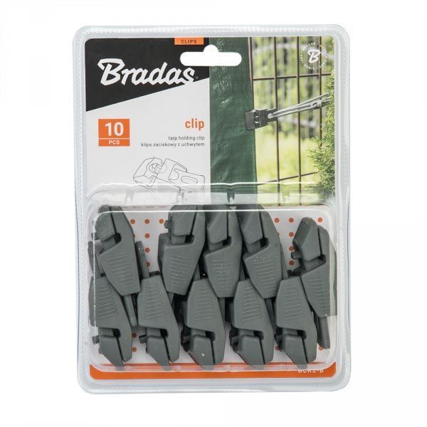 Затискачі для шнура BUNGEE Clip Clips, сірий, 10шт, BCK2-B