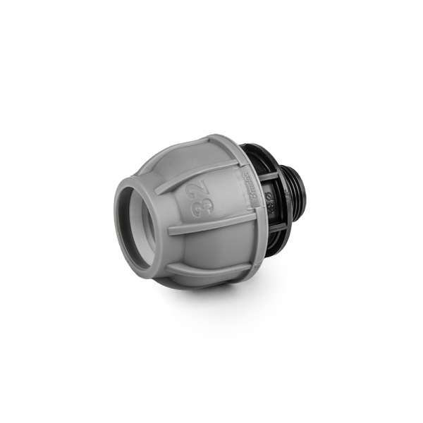 Муфта для труб PE, 32 мм, PN10, із зовнішнім різьбленням 3/4", DSRA10L32M34