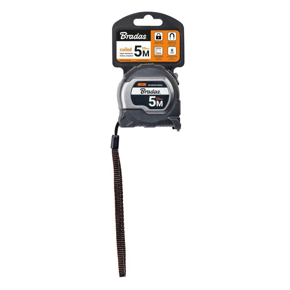 Рулетка на катушке, магнитный наконечник, COAL soft, 5м/25мм, DIY-MTS34-0525/K