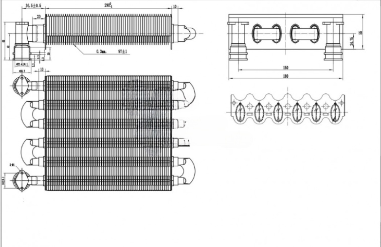 Теплообменник основной монотермический Hermann, Tiberis, Italtherm 28 E/30 SE, H015004840