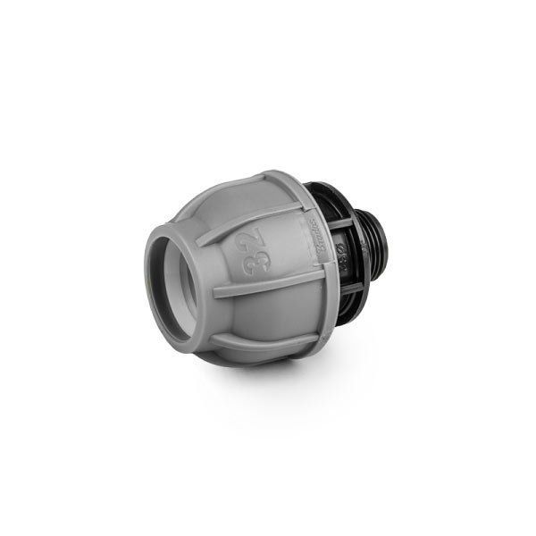 Муфта для труб PE, 32 мм, PN10, із зовнішнім різьбленням 1", DSRA10L32M1