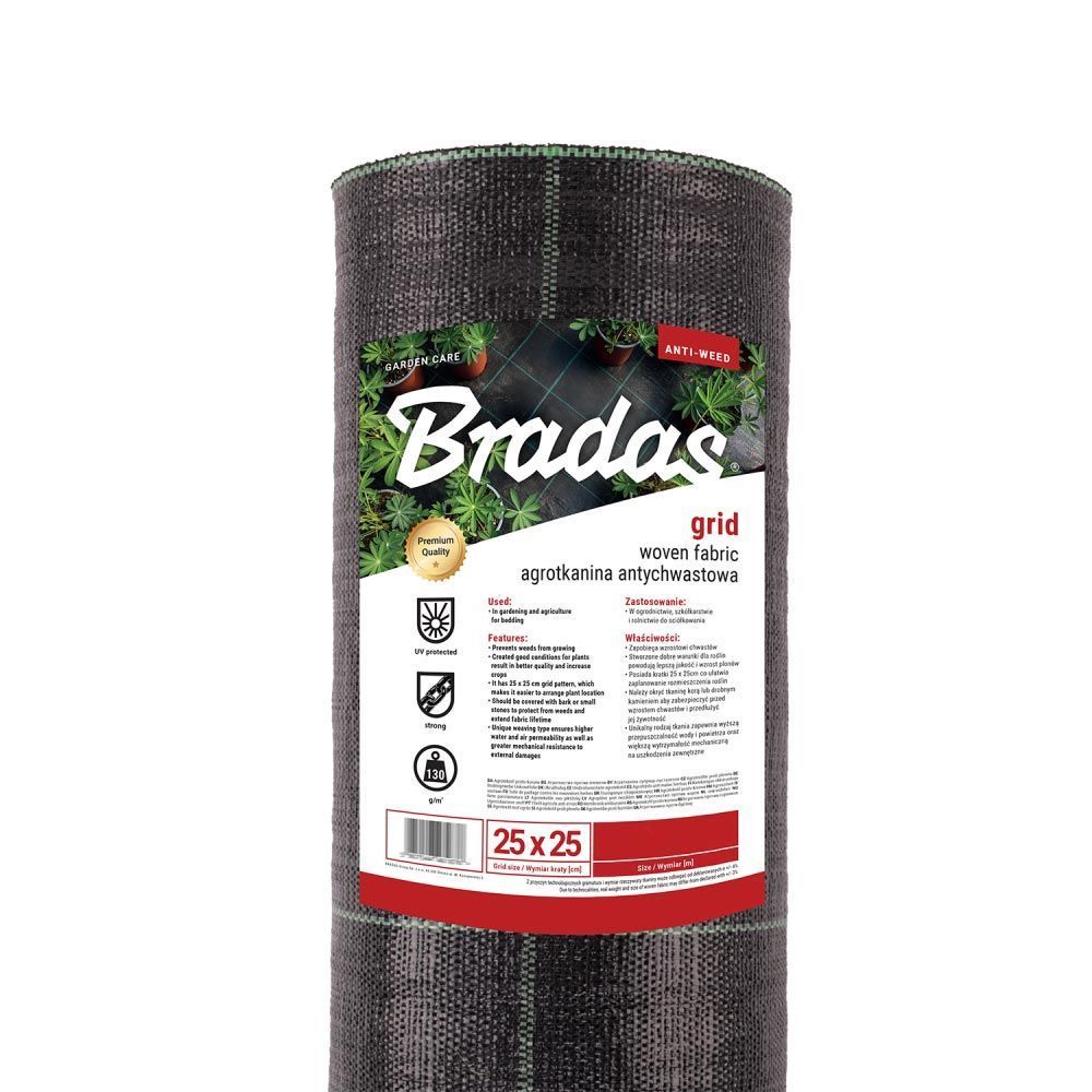 Агроткань против сорняка, GRID 25, BLACK, 130 гр/м&sup2;, 4,2 x 50м, ATGDBK13042050