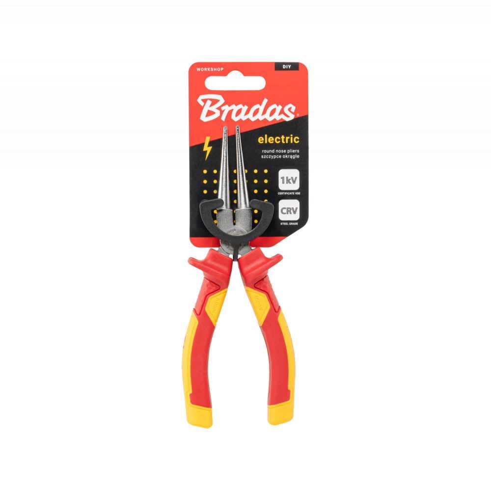 Круглые плоскогубцы ELECTRIC, 165 мм, 1 кВ VDE, DIY-PL1016/6