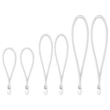 Набір гумових шнурів з гачком, 18см, 25см, 40см, PVC BUNGEE CORD HOOK, BCH3-04SET1WH-B