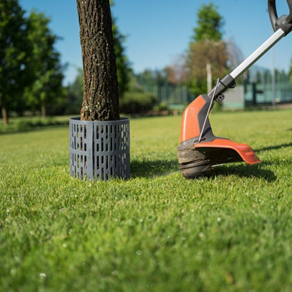 Бордюр TreeSave для захисту стовбурів дерев, висота 20 см, ширина 33 см, сірий, OBO12033BR