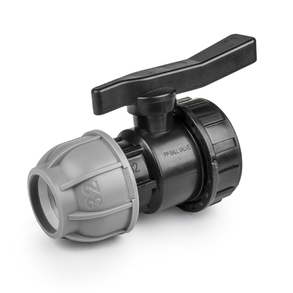 Кран для труб PE, 25мм, PN10, з внутрішнім різанням 3/4", DSRA10V25F34