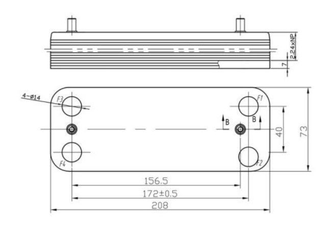 Теплообмінник ГВП Baxi/Westen 10 пластин (5686660)
