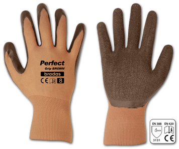 Перчатки защитные PERFECT GRIP BROWN латекс, размер 8, RWPGBR8