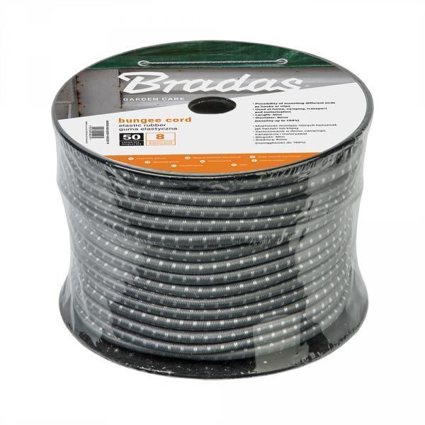 Гумовий шнур, BUNGEE CORD, 0.8x50м, сірий, BCDIY-0850GY-R