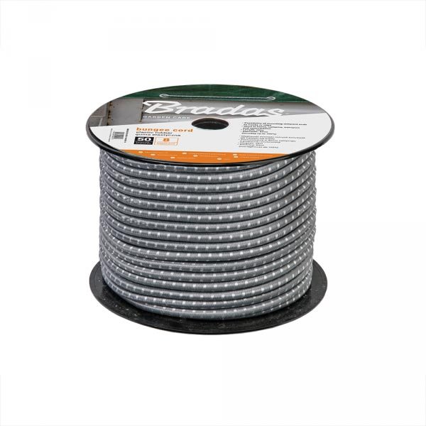 Резиновый шнур, BUNGEE CORD, 0.8x50м, серый, BCDIY-0850GY-R