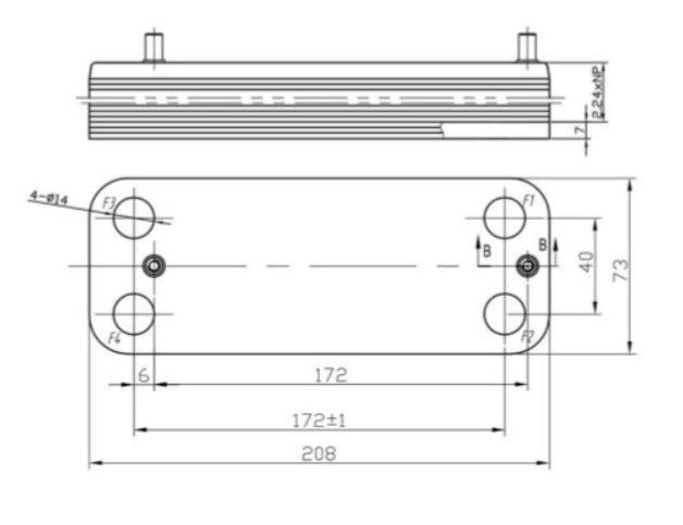Теплообмінник ГВП Junkers Bosch Euroline ZW23-1KE/AE (17B2071213/8705406287)