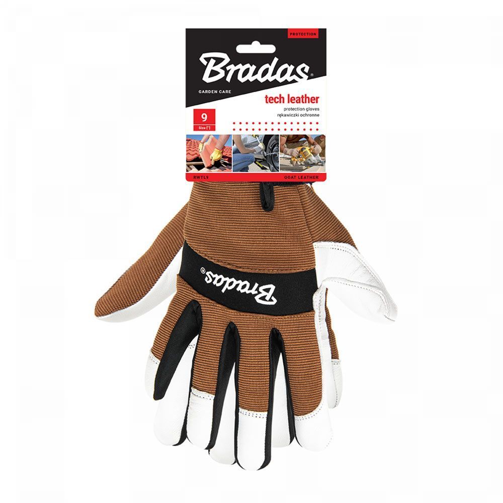 Перчатки защитные Tech Leather, кожаные, блистер, размер 9, RWTL9