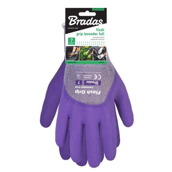 Защитные перчатки FLASH GRIP LAVENDER FULL, размер 7, RWFGLRF7